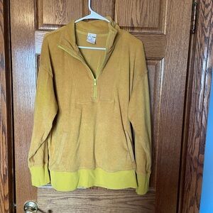 🦋3 for $10🦋 Aerie Mustard Yellow Half-Zip Fleece Pullover